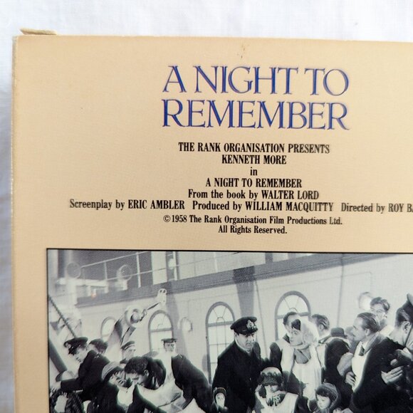3/$15 A night to Remember (1958) VHS movie story of the Titanic - Picture 4 of 5